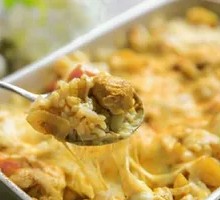 Curry Chicken Fried Rice Bake