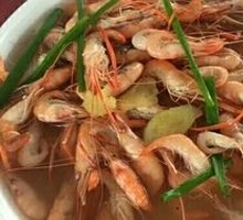 Boiled River Shrimp in Salt Water