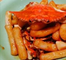 Stewed Crab with Rice Cake