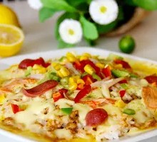 Seafood Cheese Baked Rice