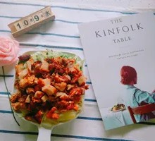 Spicy Sauce Crispy Chicken Rice