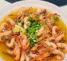 Eggplant Stir-fry with Edamame and Shrimp