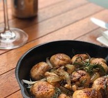 Pan-Fried Mini Mushrooms