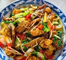 Shrimp and Eel Stir-fry with Sichuan Style