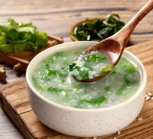 Vegetable and Pork Stir-fry Rice Porridge