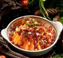 Crispy Pork Cracklings Potato Mash