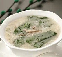 Shrimp and Spinach Porridge