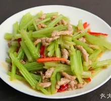 Celery and Pork Stir-Fry with Rice