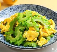 Bitter Melon and Egg Stir-Fry with Rice