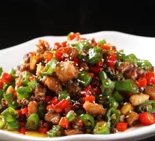 Spicy Pepper and Pork Strips Fast Food