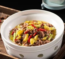 Pickled Chili Chicken Offal Noodles