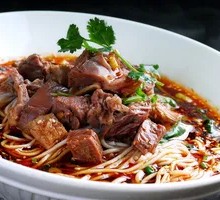 Sour Spicy Bamboo Shoot Red Braised Beef Noodles