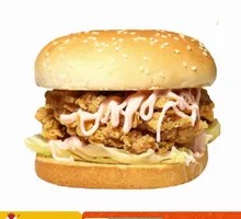 Australian Peach Sauce Chicken Burger