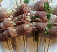 Charcoal Grilled Bacon Wrapped Rolls