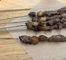 Skewered Lamb on Steel Rod