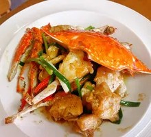 Scallion and Ginger Stir-fried Blue Crab