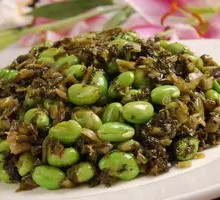 Snow Cabbage Bamboo Shoots and Edamame