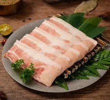 Thin-sliced pork belly