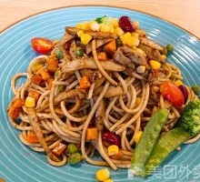 Black Pepper Beef Spaghetti