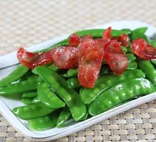 Cured Meat with Snow Peas
