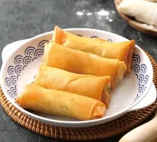 Fried Rice, Spring Rolls, Steamed Egg and Dumplings