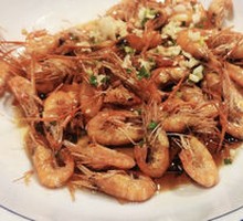Boiled River Shrimp in Salt Water