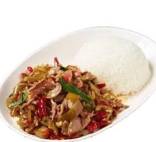 Spicy Sour Chicken Offal Rice