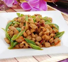 Fried Oil渣 with Hot Peppers