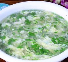 Coriander Pork and Tofu Soup