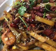 Dry Pot Squid and Shrimp