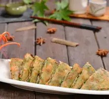 Leek and Shrimp Pancake