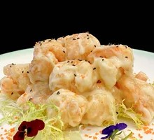 Mustard Sesame Shrimp Balls