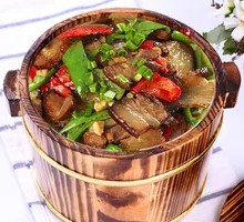 Preserved Meat Wooden Bucket Rice