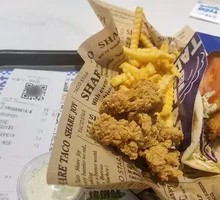 Signature Cheese Fried Chicken Tacos
