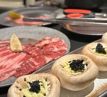 Black Truffle Cheese Baked White Mushrooms