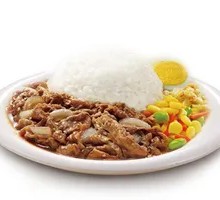 Sauce-Braised Beef Rice with Vegetable Salad