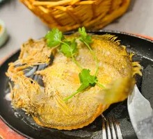Yellow Pepper Sauce Baked Fresh Bass