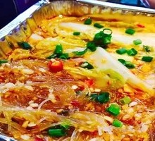 Steamed Baby Bok Choy with Garlic and Vermicelli in Foil