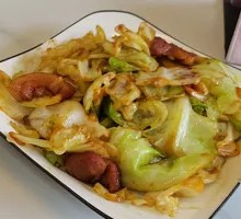 Stir-Fried Shredded Cabbage with High Heat