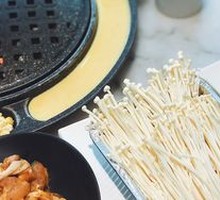 Grilled Buttered Enoki Mushrooms
