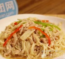 Shredded Pork with Enoki Mushrooms