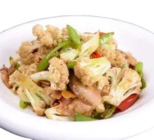 Cauliflower and Pork Slices