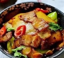 Sliced Potato with Twice-Cooked Pork