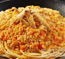 Crab Roe and Shrimp Noodles