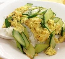 Cucumber and Egg Rice Bowl