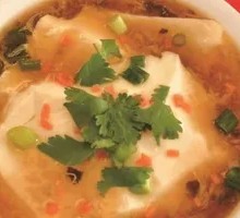 Tofu and Spicy Soup with Two Dips