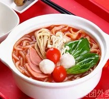 Tomato Beef Noodles with Potato Starch