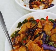 Minced Pork with Eggplant Rice Bowl