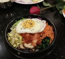 Korean Sausage Stone Pot Rice Bowl