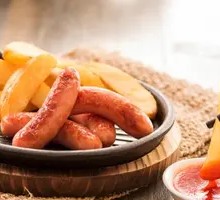 Iron Plate Sausage and Potato Wedges